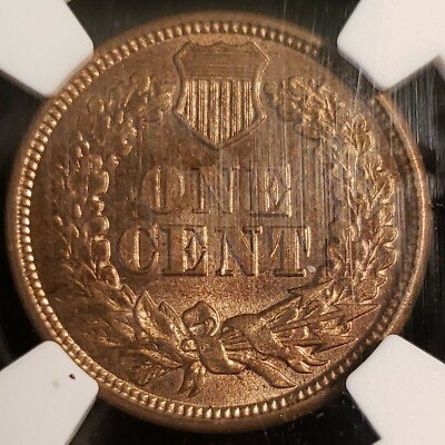 1864 Copper Nickel 1 Cent. NGC MS-61 There are old scratcheson the