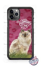 Happy Valentine's Day Ragdoll Cat Cute Pet Phone Case For iPhone Samsung Google