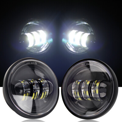 Paar 4.5 Zoll LED Zusatzscheinwerfer Nebelscheinwerfer Road King FLSTN FLHX FLH
