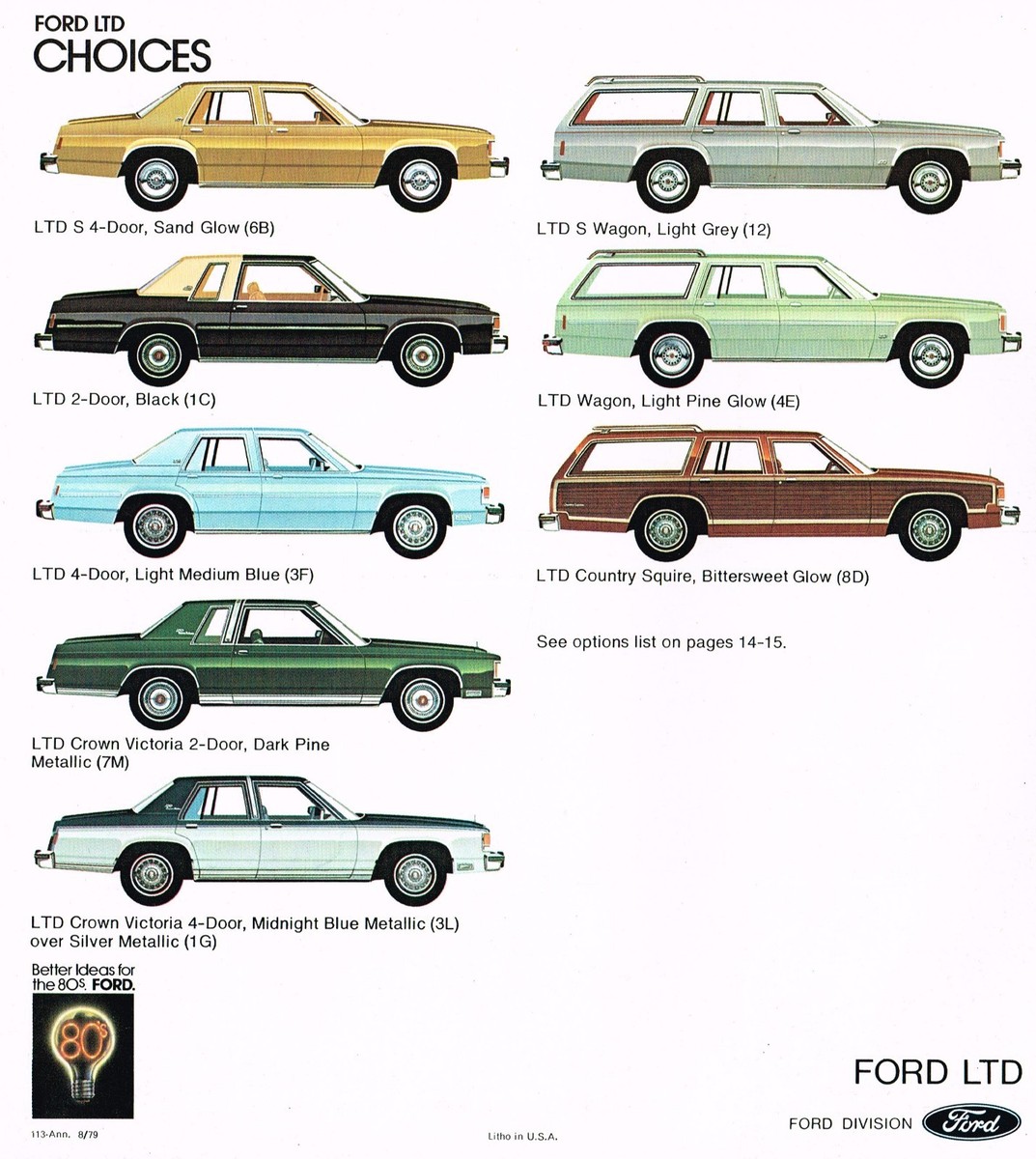1980 FORD LTD Brochure / Catalog: CROWN VICTORIA, STATION WAGON