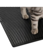 Kitty Cat Litter Mat Trapping Honeycomb Double Layer Design Waterproof 24x15''