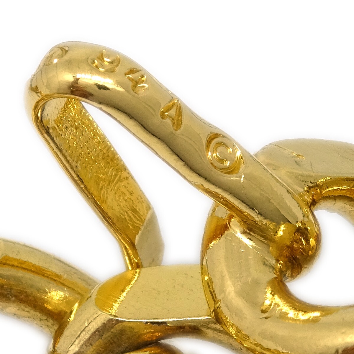 Chanel Medallion Chain Belt Gold 94A Small Good Vintage 1994 CHANEL Lucky Charm Leather Chain Necklace Belt  main image 4