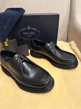 Prada brushed leather lace-up shoes, loafers size 5,5 EU 38,5-39