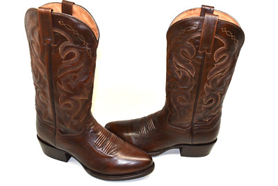 Dan Post Men Mignon Antique BROWN Leather (DP2111R) WESTERN BOOTS 10 D round toe
