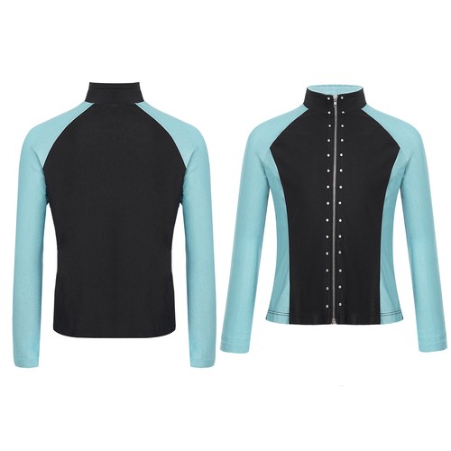 Kinder Mädchen Sweatshirt Kontrastfarbe Alltag Training Sport Tops Langarm - Bild 38 von 59