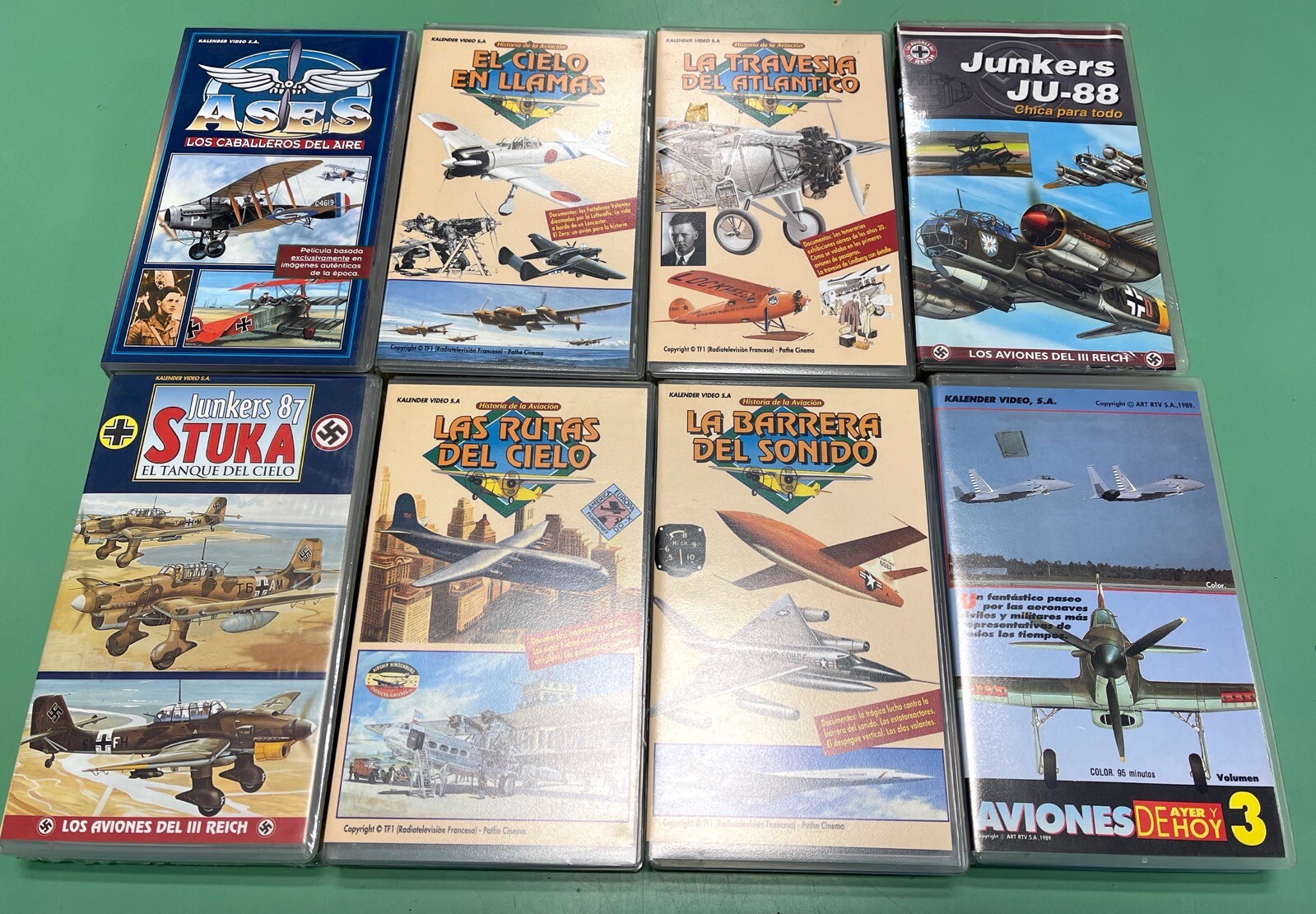 LOTE VHS cintas cassette vintage AVIONES airplane military OLD STOCK TF1 reich