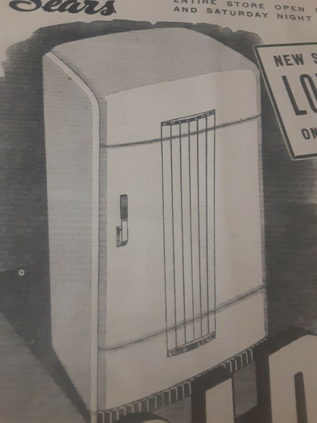 1940 coldspot refrigerator