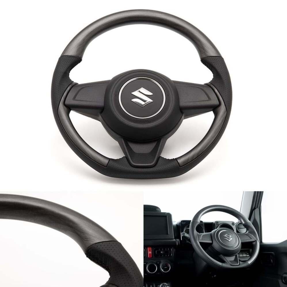 Jimny SUZUKI Wood Leather Steering Wheel JB74, 64 Sierra 2018+