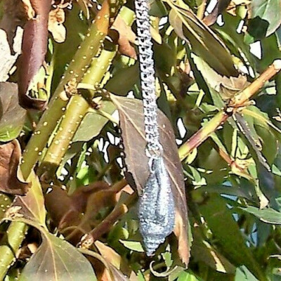 Beautiful Cone Seashell Silver Pendant & 17 inch Chain Necklace Handcrafted Gift