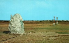 Postcard Wright Brothers National Memorial Kill Devil Hills Granite Boulders NC
