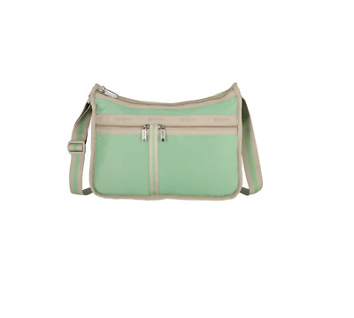 LeSportsac Spectator Basil Deluxe Everyday, Trending 2 Tone Green Tea/Khaki, NWT
