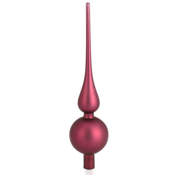 Weihnachtsbaumspitze - Christbaumspitze Aus Echtem Glas - 28 Cm - Dunkelrot-image