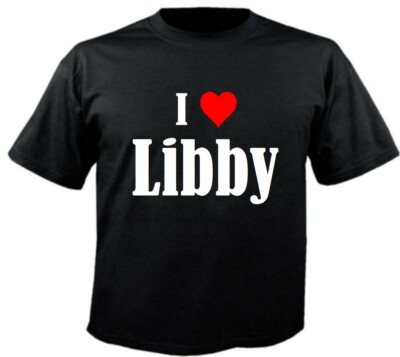 T-Shirt I Love Libby für Damen Herren und Kinder Farben Schwarz Weiss Pink
