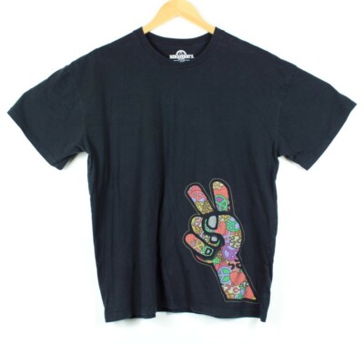 Ben & Jerry's Ice Cream Peace Love Black T-Shirt Super Great Gear Men's Size XL