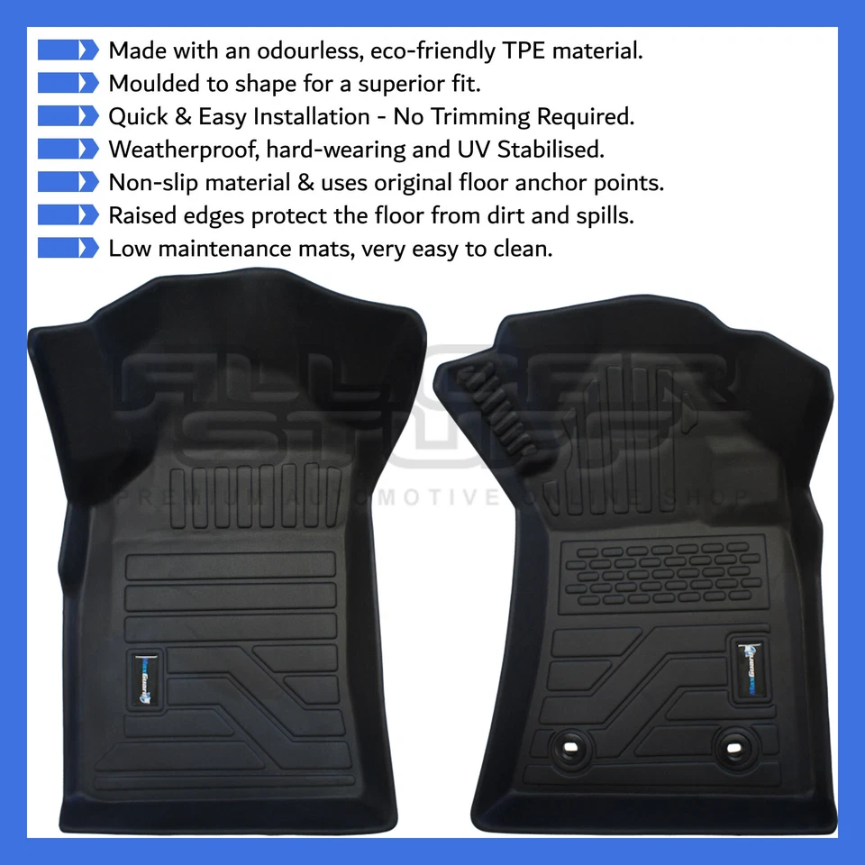 TPE 3D Moulded Floor Mats for Toyota Hilux Dual Cab SR/SR5: 10/2009 to 06/2015 - image 2 of 4