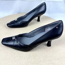 Etienne Aigner | Black Kitten Heel Omaha Pumps | Size 8