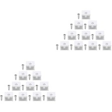 Set of 2 Shelf Clip Bracket Replacement Wall Floating Glass Mounts