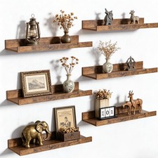 Floating Shelves for Wall, Wall Shelves for Decor Storage Set of 6, Wall Moun...