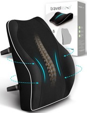 Travel Ease Ergonomic Lumbar Support Cushion Memory Foam Back Support