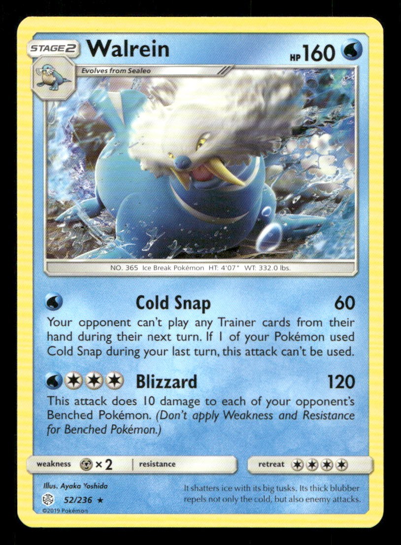 Walrein 52/236 Cosmic Eclipse NM/M Pokemon