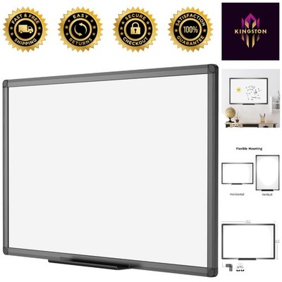 Versatile Magnetic Whiteboard, 48''x32''   Ideal for Home, Office, and School