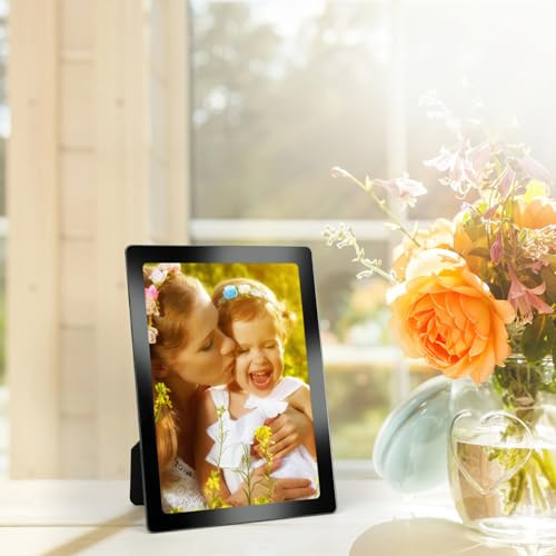 5x7 Glass Picture Frame, Black 5 by 7 Photo Frame with Round Corner, Vertical - Picture 3 of 7
