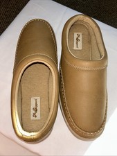 My Pillow My Slippers Womens Leather Cushioned Loafer Slippers Sz 9-EUC