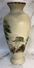 Rare Très Grand Vase En Céramique Basque Signé CAZALAS H 38 Cm
