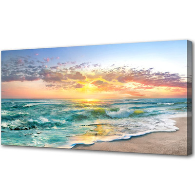 Popuwall Ocean Beach Pictures For Wall Decor- Wall Art For Living Room Large