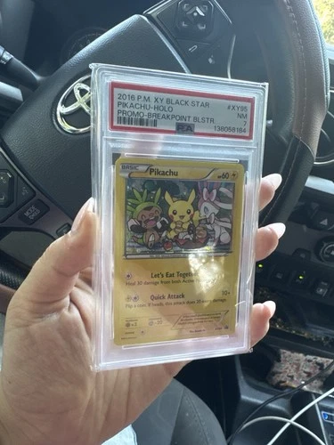2016 POKEMON XY BLACK STAR PROMO BREAKPOINT BLISTERS #XY95 PIKACHU-HOLO PSA 7 NM