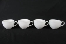 Lot of 4 World Tableware White Teacups 2.25" Tall Coffee Tea Cups