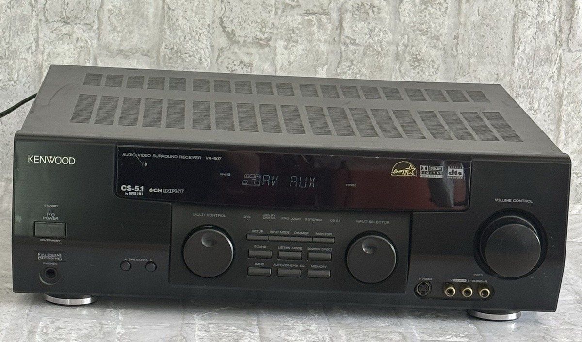 KENWOOD AVアンプ ブラック Kenwood VR-507 5.1 Channel Dolby Digital Audio Video Surround