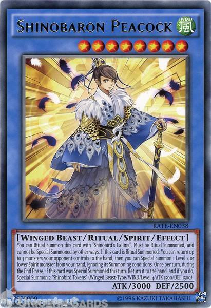 RATE-EN038 Shinobaron Peacock Rare UNL Edition Mint YuGiOh Card