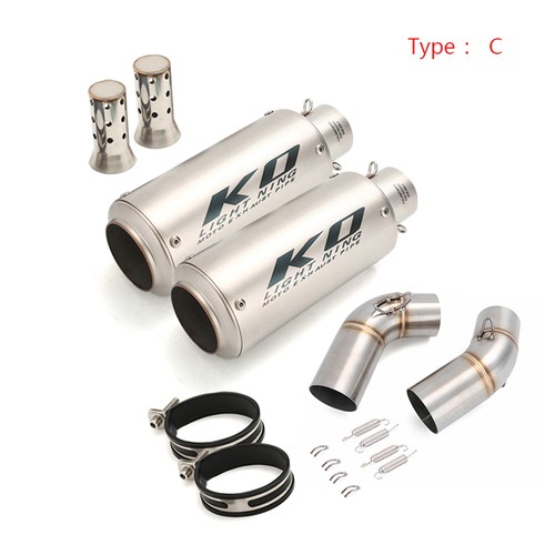 Silenciadores de tubo medio sistema de escape DB Killer para Ducati Monster 696 796 795 1100 - Imagen 4 de 12