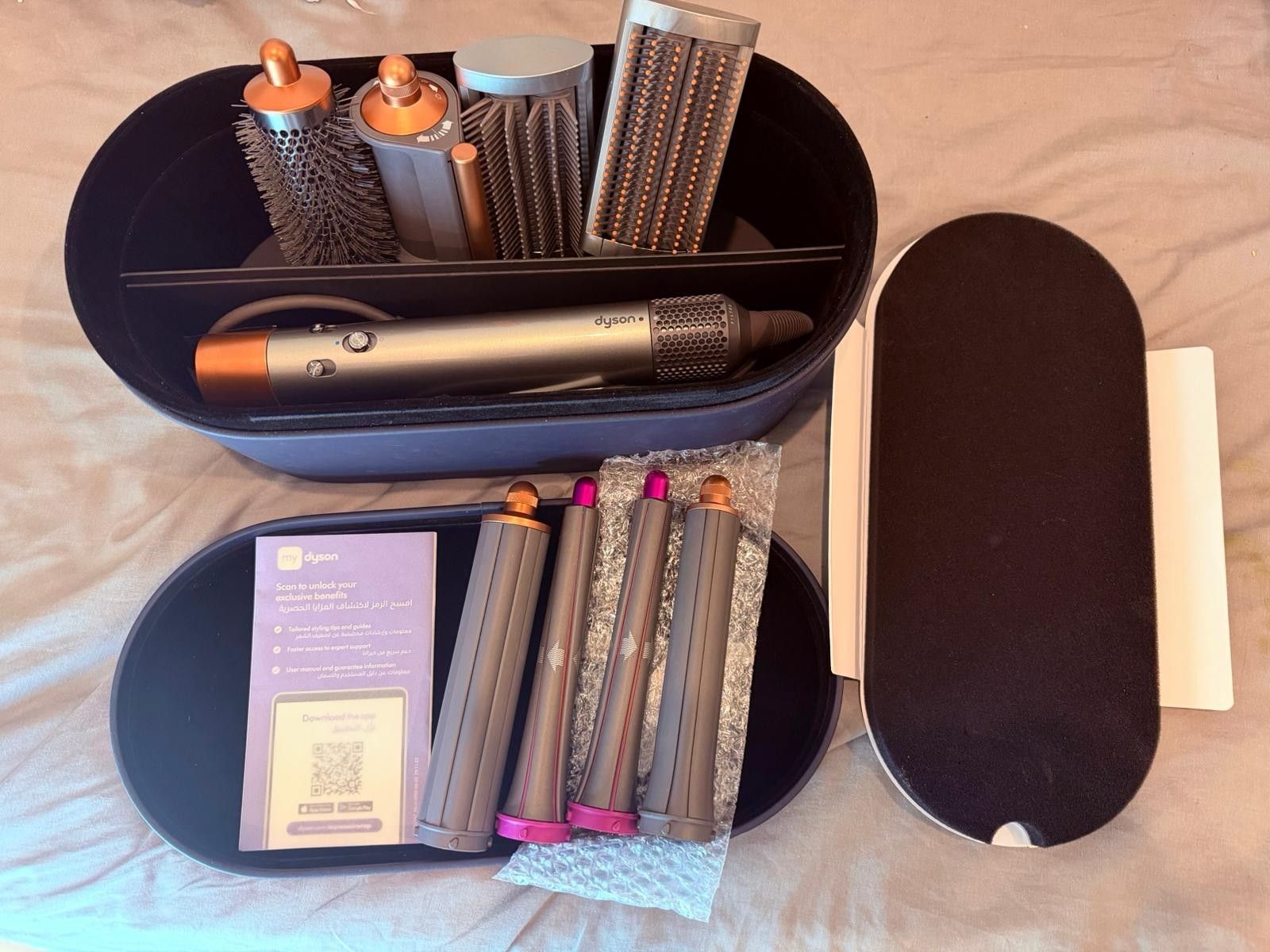 Airwrap Multi Styler & Dryer Complete Long - Nickel Copper with 4 Curling Barrel