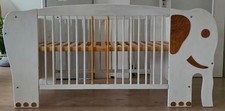 Kinderbett Elefant Jumbo 140 x 70cm Fichte vollmassiv, guter Zustand, weiß