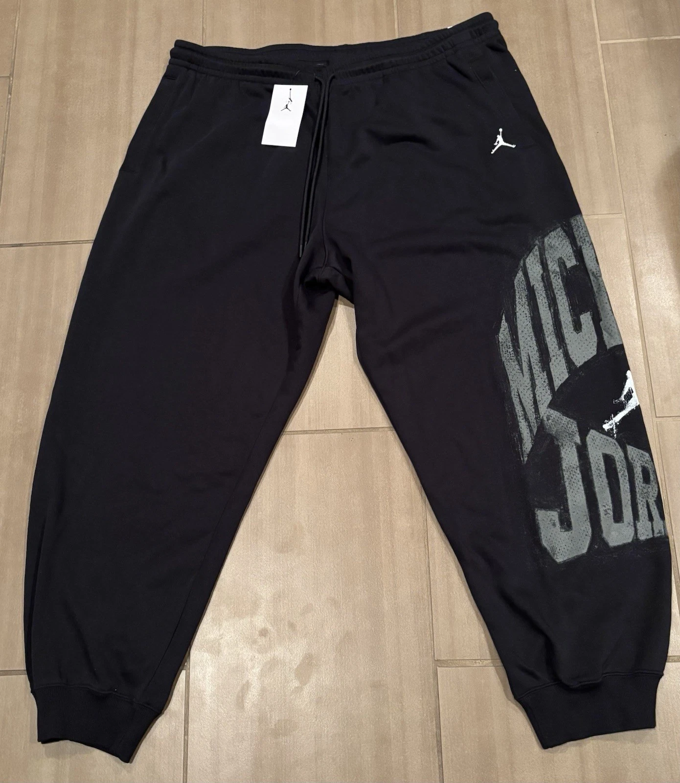 Nike Men's Jordan Brooklyn Black Sweatpants Sz XXL Oversized Fit HV0091-010
