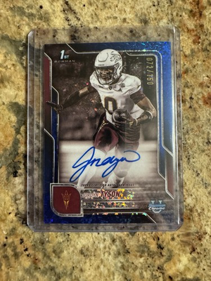 #ad 2025 Bowman Chrome U Jordyn Tyson Auto Blue Mini Diamond Refractor 150 $70.00