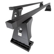 Stahl Dachträger für Mazda 2 Hatchback (2007-2014) O schwarz Montagepunkte