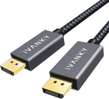 Display Port Cable 10Ft, Display Port Cord, 4K 60Hz, 2K 165Hz, 2K 144Hz , Gold-