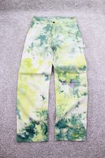 Dickies Carpenter Jeans Tie Dye Verde Uomo W28 L30 Workwear Cargo Streetwear