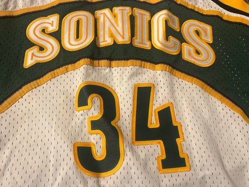 RAY ALLEN #34 Seattle Super Sonics NBA Jersey Sz - L Nike Swingman Vintage EUC - Picture 3 of 5