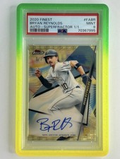 2020 Topps Finest Bryan Reynolds Superfractor Auto 1/1 PSA 9 Gold Vinyl