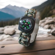 Artbox of Leek Adventure Paracord Survival Bracelet with Compass & Keysecure 