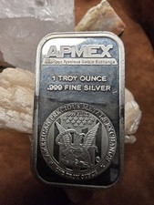 APMEX CLASSIC 1 oz. silver bar .999 PURE. PROOF LIKE FINISH 84.00 per troy oz