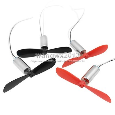 2 pairs DC3.7V 55000rpm 7x16.5mm Coreless Motor Propeller RC Airplane Helicopter
