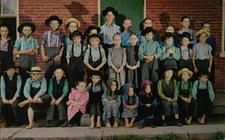 Vintage Amish Children Postcard Lancaster Penna James E Hess S-7828-12 Unposted