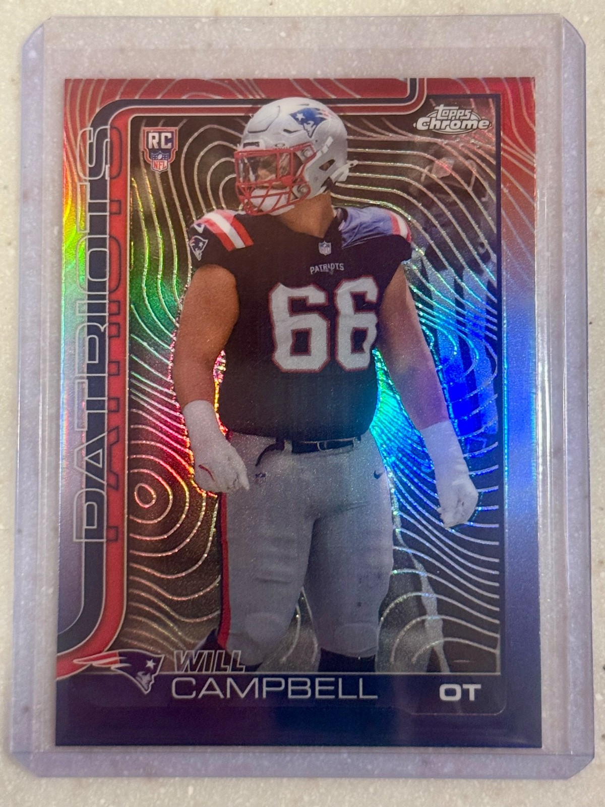2025 Topps Chrome Football - #379 Will Campbell Etch Refractor RC SSP