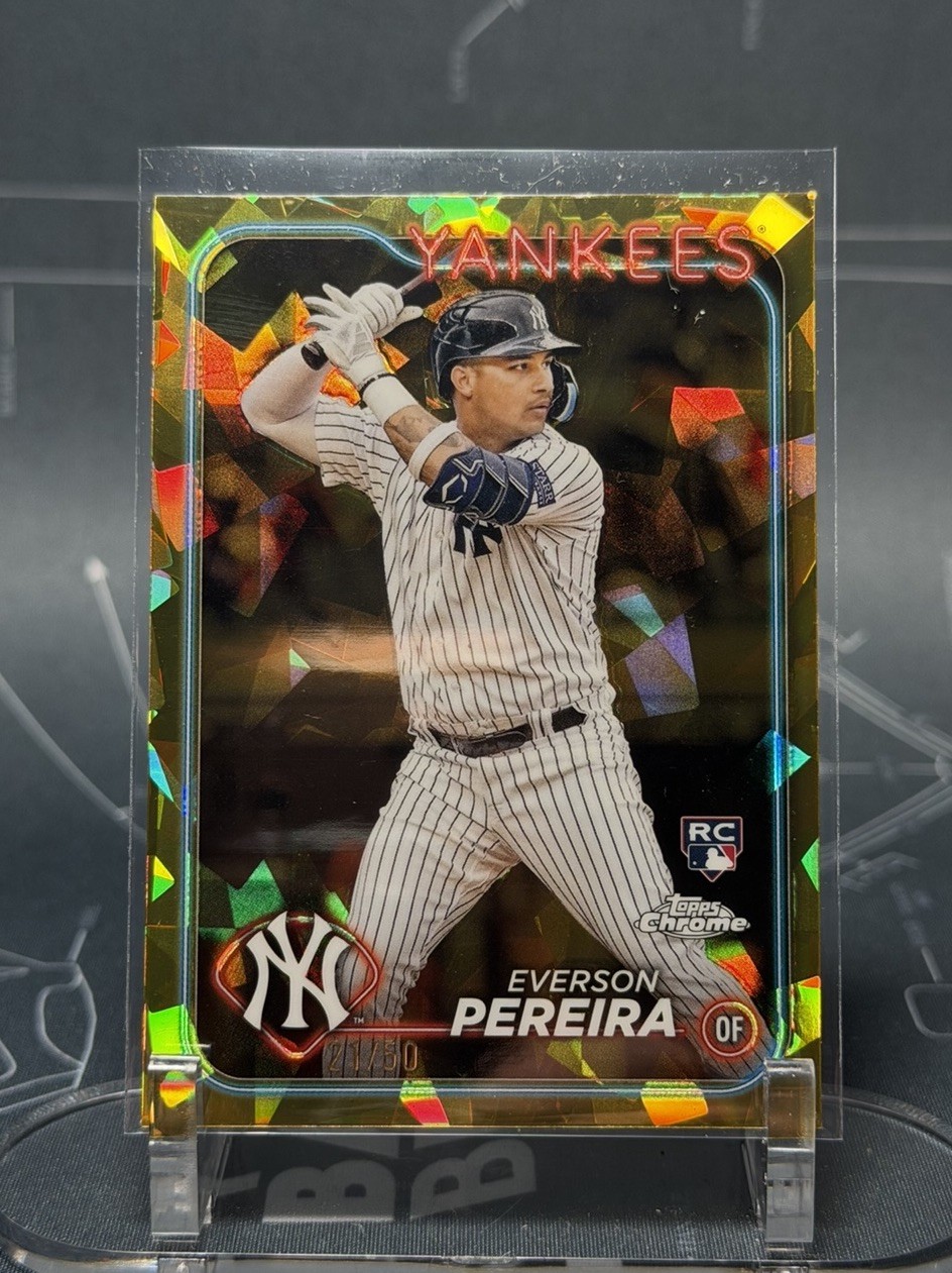 2024 Topps Chrome Sapphire Edition #461 Everson Pereira RC Gold Refractor 16/50