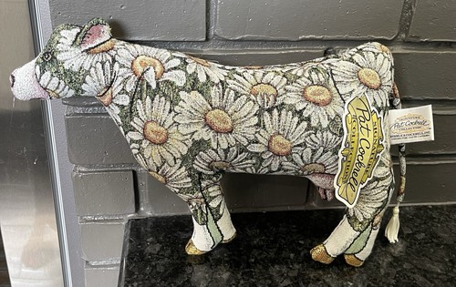 Pat Cockrell Signature Collection Kissen 17 Zoll Gänseblümchen Kuh Wandteppich Land Plüsch 3D - Bild 1 von 13